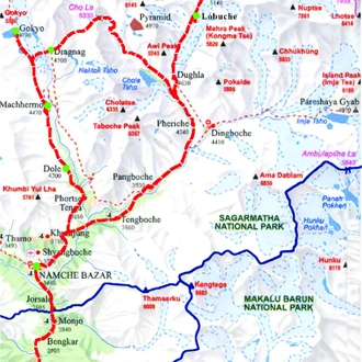 tourhub | Alpinist Club | Everest Base Camp Trek | Tour Map