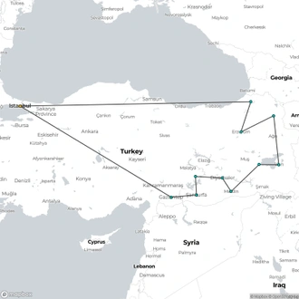 tourhub | Fez Travel | Eastern Explorer Tour | Tour Map