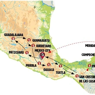 tourhub | Europamundo | Mexican dream | Tour Map