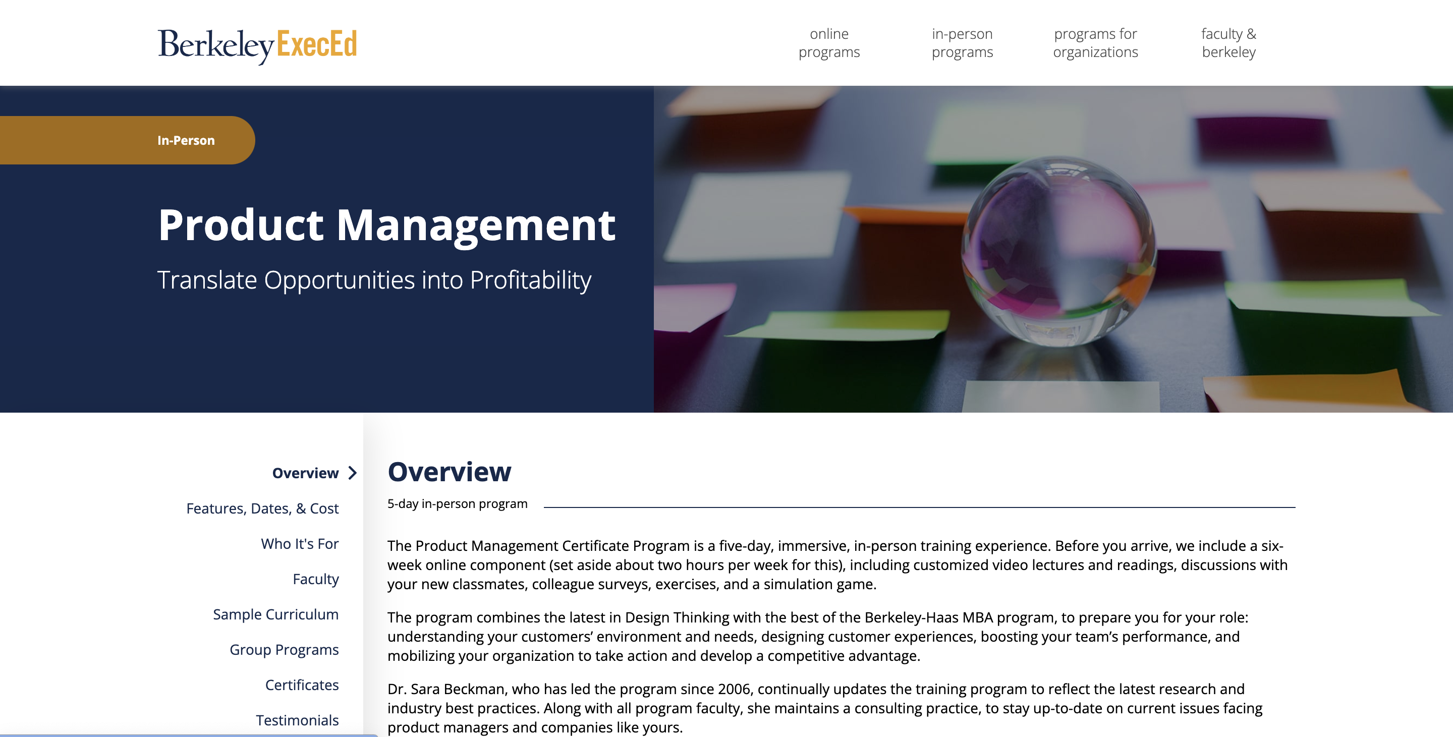 Product Management course by Berkeley