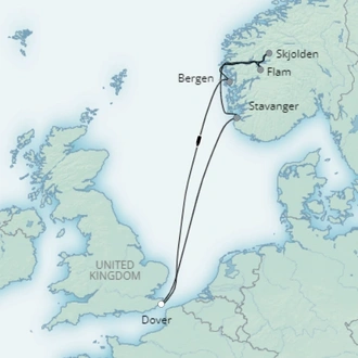 tourhub | Saga Ocean Cruise | Idyllic Norway: August | Tour Map