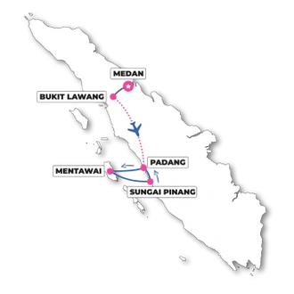 tourhub | TruTravels | Sumatra Uncovered | Tour Map