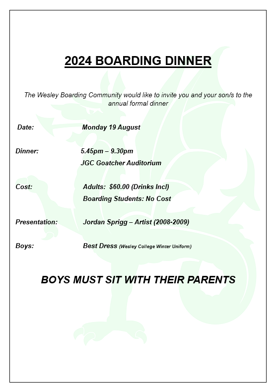 Boarding Dinner