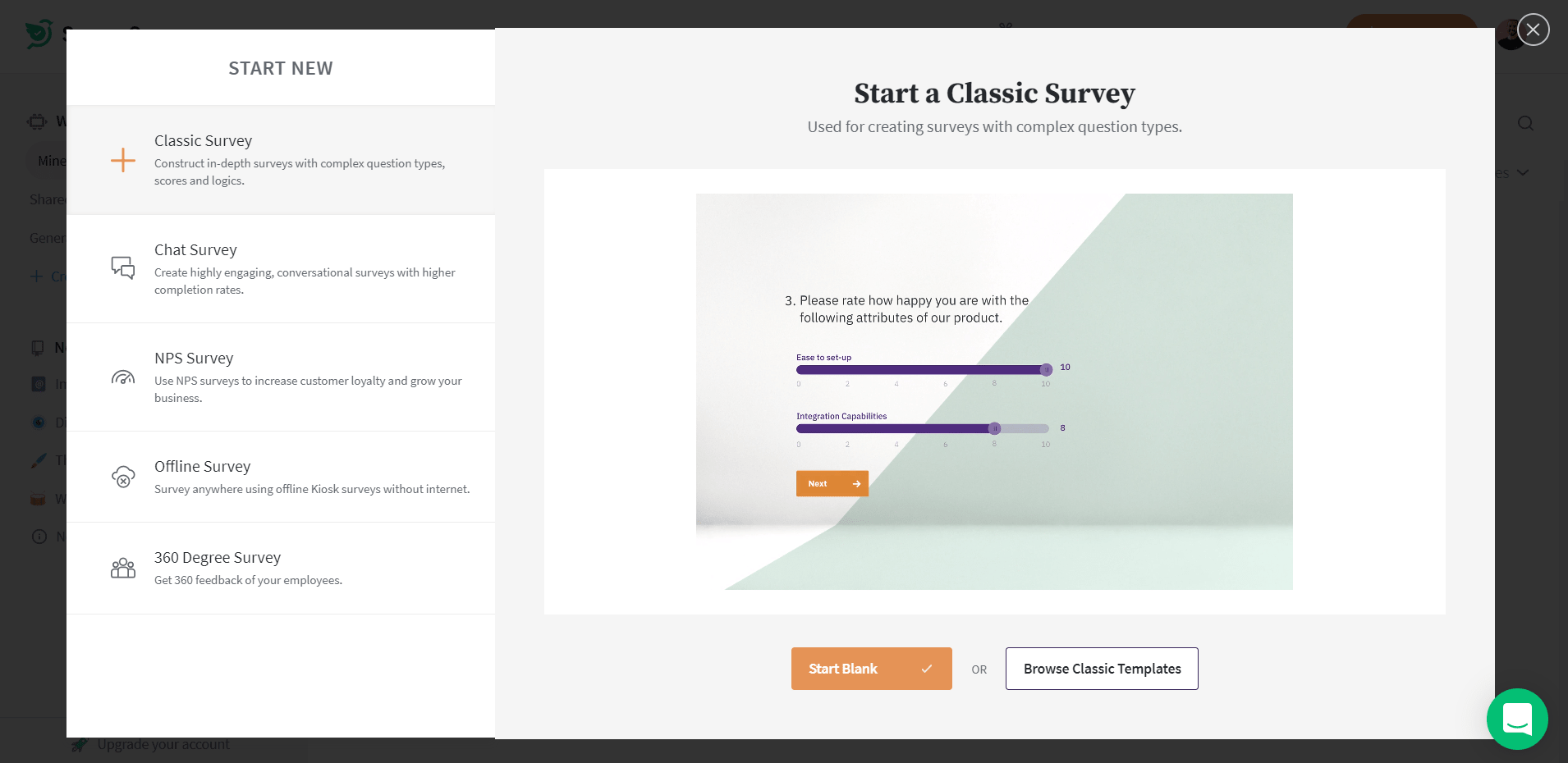 ferramentas de feedback surveysparrow