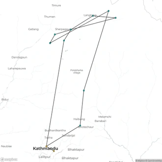 tourhub | Sherpa Expedition Teams | Langtang Valley & Gosainkunda Lake Trek | Tour Map