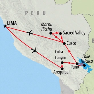 tourhub | On The Go Tours | Classic Peru - 14 Days  | Tour Map