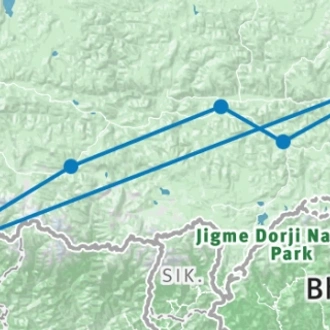 tourhub | Adventure Himalayan Travels & Treks | Overland Group Joining Tibet with EBC Tour- 8 days | Tour Map