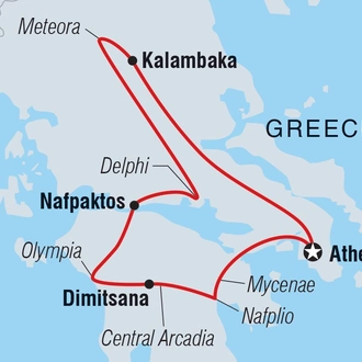 tourhub | Intrepid Travel | Premium Greece | Tour Map