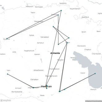 tourhub | Today Voyages | Beyond - The Ancestral Beauties Of Armenia | Tour Map