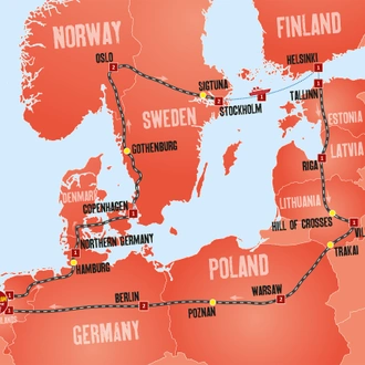 tourhub | Expat Explore Travel | Northern Explorer Christmas & New Year | Tour Map