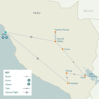tourhub | Riviera Travel | Peru | Tour Map