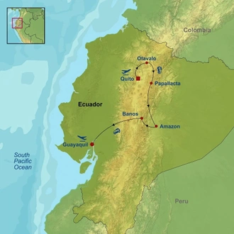 tourhub | Indus Travels | Best Of Ecuador | Tour Map