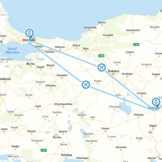 tourhub | Tour Altinkum Travel | Istanbul&Cappadocia-Six Days | Tour Map