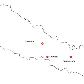 tourhub | Nepal Tour and Trekking Service | Kathmandu Chitwan Pokhara Tour | Tour Map