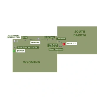 tourhub | Trafalgar | National Park Wonders | Tour Map