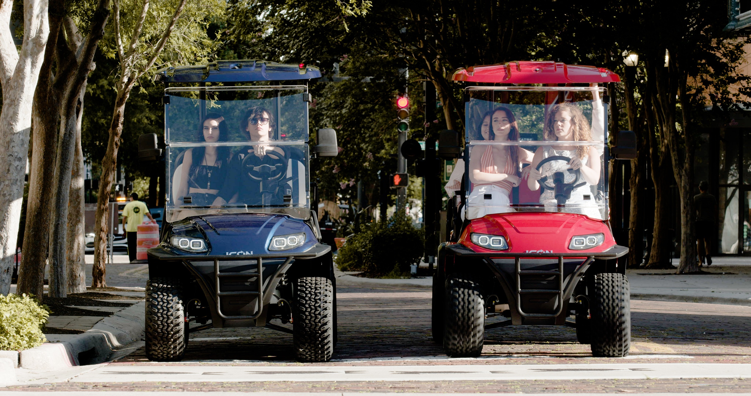 Luxury Open-air Golf Carts Rentals with Bluetooth & Color Lights image 5