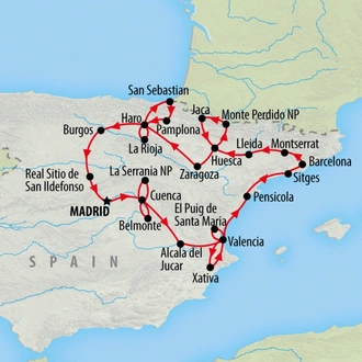 tourhub | On The Go Tours | Best of Northern Spain From Madrid - 13 days | Tour Map