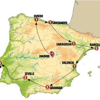 tourhub | Europamundo | Spanish Ole with Lisbon | Tour Map