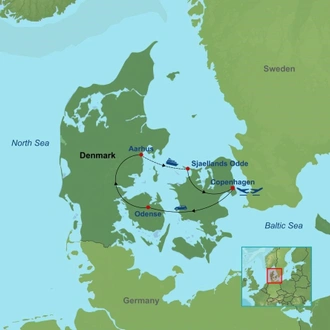 tourhub | Indus Travels | Fairy Tale Denmark | Tour Map