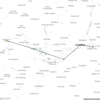 tourhub | Walkers' Britain | Thames Path East | Tour Map