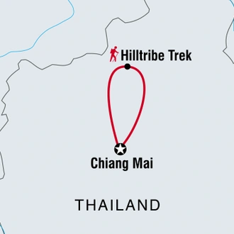 tourhub | Intrepid Travel | Thailand Hilltribe Trek | Tour Map