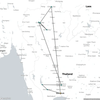 tourhub | Encounters Travel | Classic Thailand | Tour Map