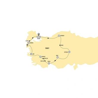 tourhub | Costsaver | Treasures of Turkey | Tour Map