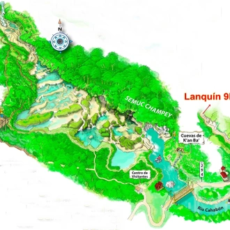 tourhub | GTM Tour Guide & Travel Services | Semuc Champey - 3 days/2 nights | Tour Map