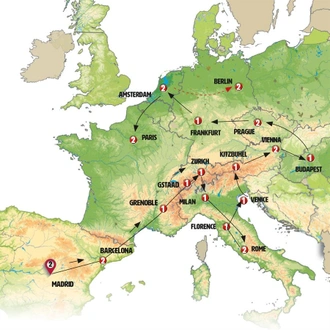 tourhub | Europamundo | Europe in Depth | Tour Map