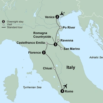 tourhub | Collette | Best of Italy  | Tour Map