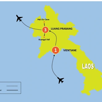 tourhub | Tweet World Travel | 5-Day Classic Laos Tour | Tour Map