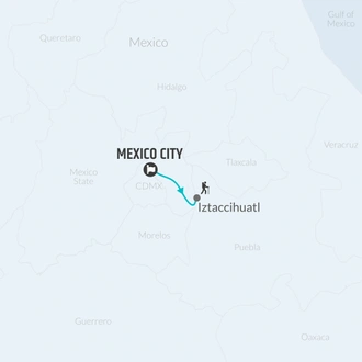 tourhub | Bamba Travel | Iztaccíhuatl Volcano hike 2D/1N (from Mexico City) | Tour Map