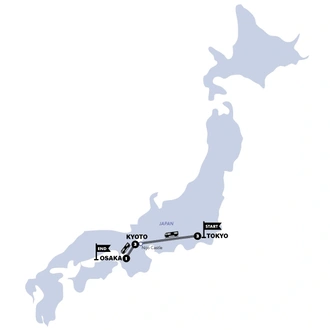 tourhub | Contiki | Japan in a Week | Tour Map