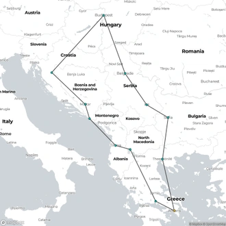 tourhub | Expat Explore Travel | Balkan Explorer | Tour Map