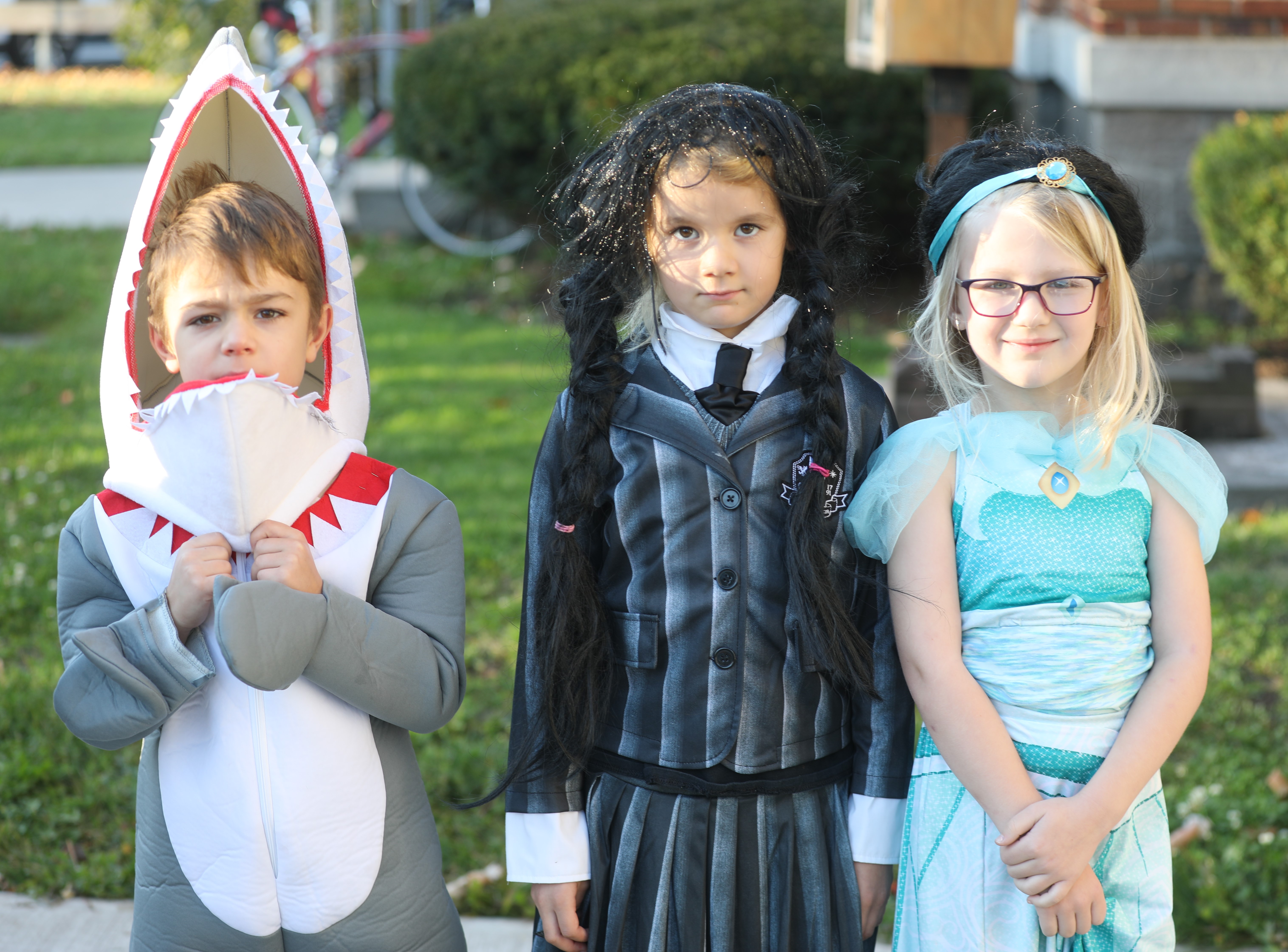 Students in the K-2 costume parade