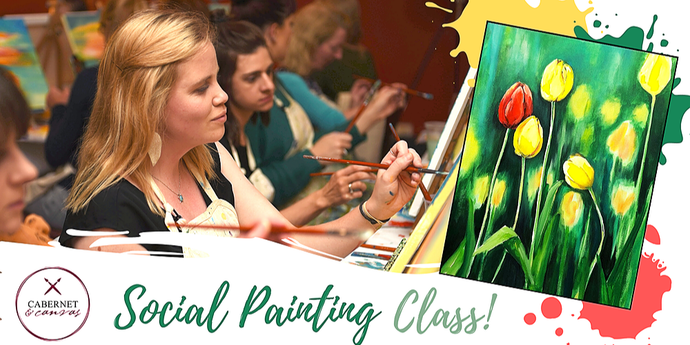 Paint & Sip Event: Tiptoe Through The Tulips 26/04/22, Wembley, Tue ...