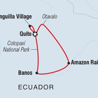 tourhub | Intrepid Travel | Ecuador Highlands  | Tour Map