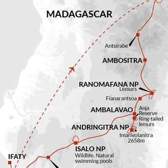 tourhub | Explore! | Madagascar Wilderness Trek | Tour Map