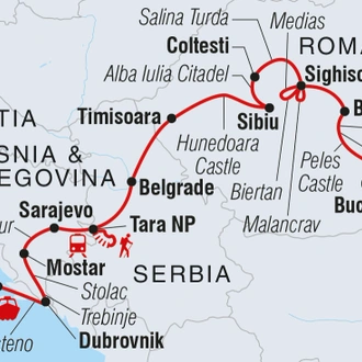 tourhub | Intrepid Travel | Premium Balkans in Depth | Tour Map