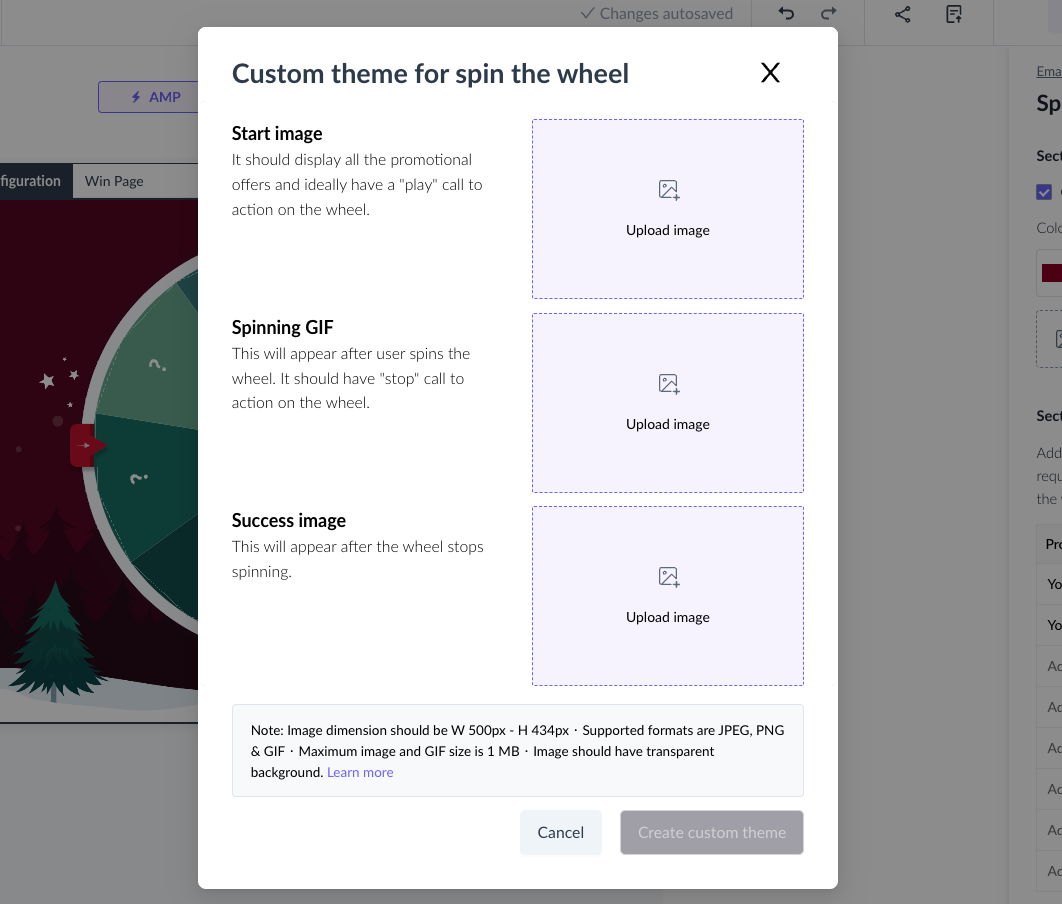 How to customise spin the wheel widget according to your brand library?