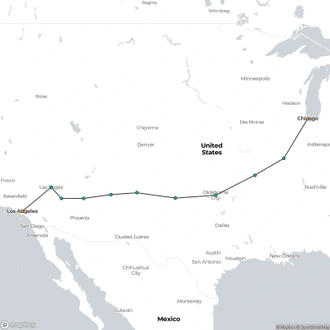 tourhub | Today Voyages | Route 66 | Tour Map