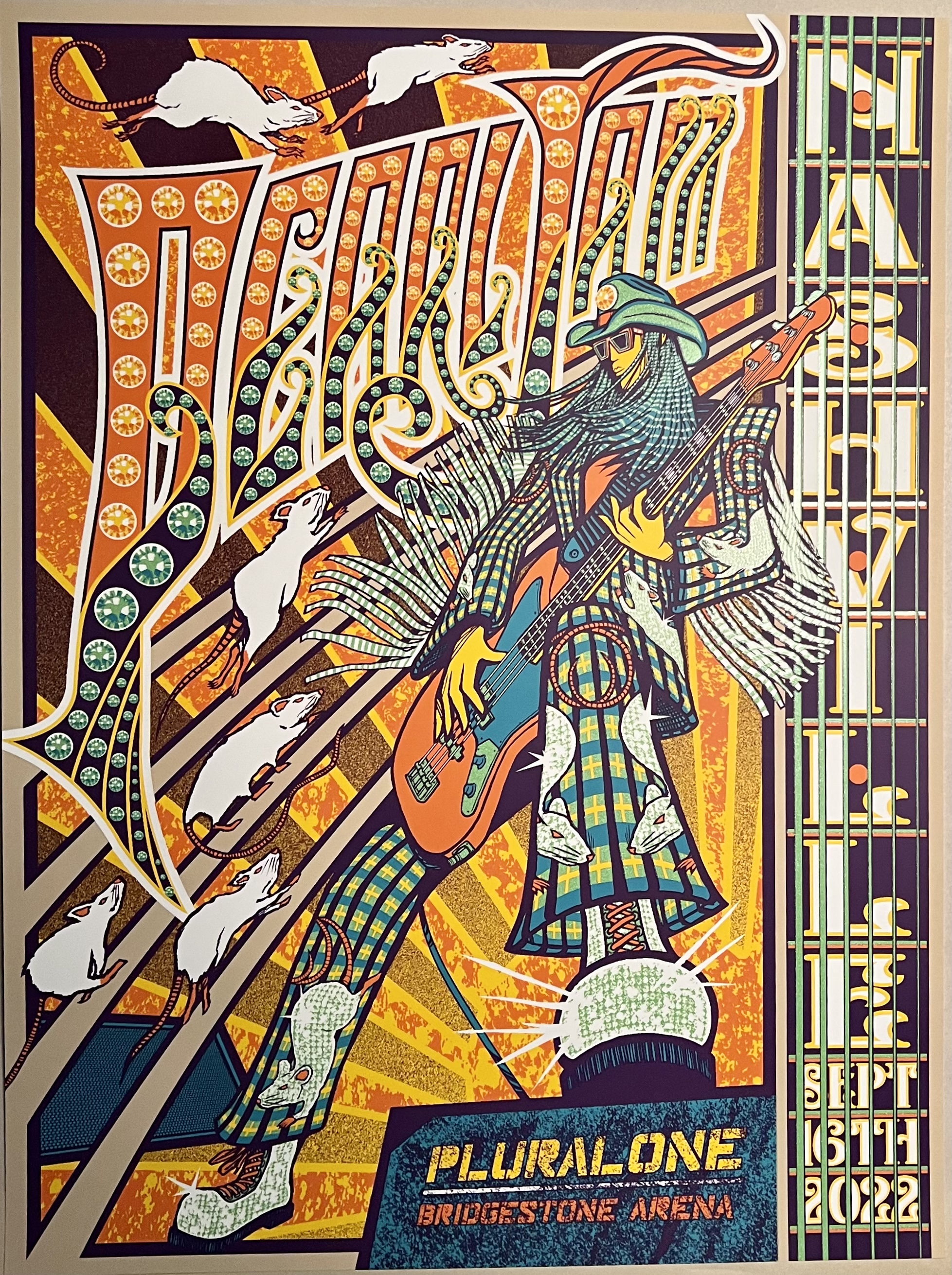 Brad Klausen Pearl Jam Nashville Poster 2022
