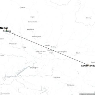 tourhub | Liberty Holidays | 3 Days Pokhara Sightseeing Tour from Kathmandu by Tourist Bus | Tour Map