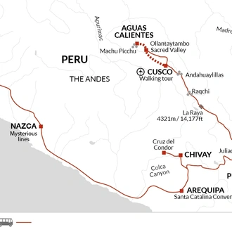 tourhub | Explore! | Simply Peru | Tour Map