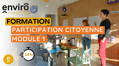 Représentation de la formation : Participation citoyenne - Module 1 : cadrer et conduire une démarche participative