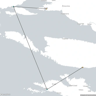 tourhub | Today Voyages | Croatia Island Hopping, 8 Days | Tour Map