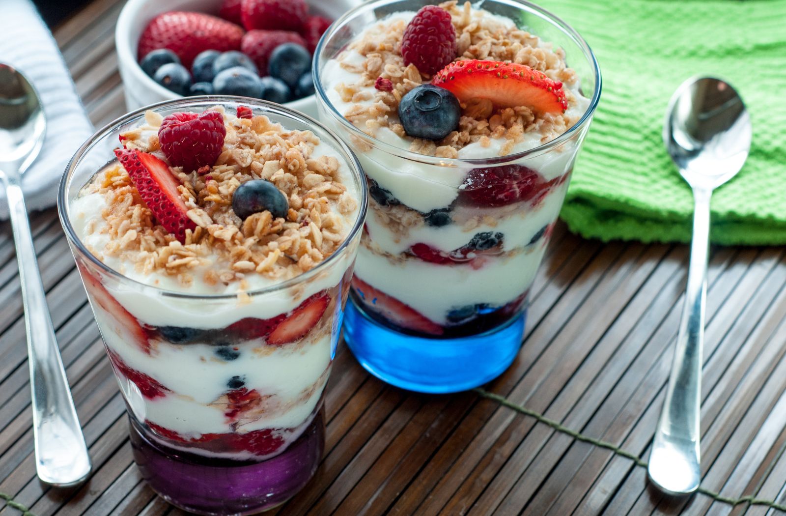 Berry Parfait with Nut Cream and Dried Fruits Recipe