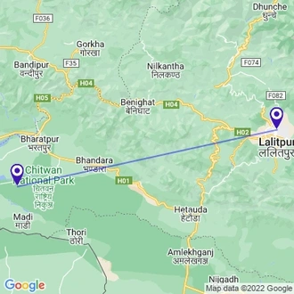 tourhub | Panda Experiences | 6 Days Nepal Tour | Tour Map