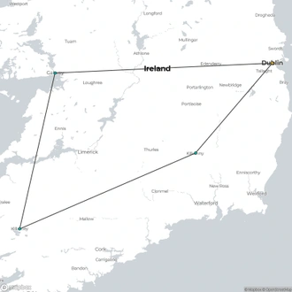 tourhub | Expat Explore Travel | Ireland In Low Season | Tour Map