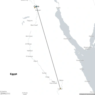 tourhub | Sun Pyramids Tours | 2 Days Tour to Cairo & Luxor from Marsa Alam by Flight | Tour Map